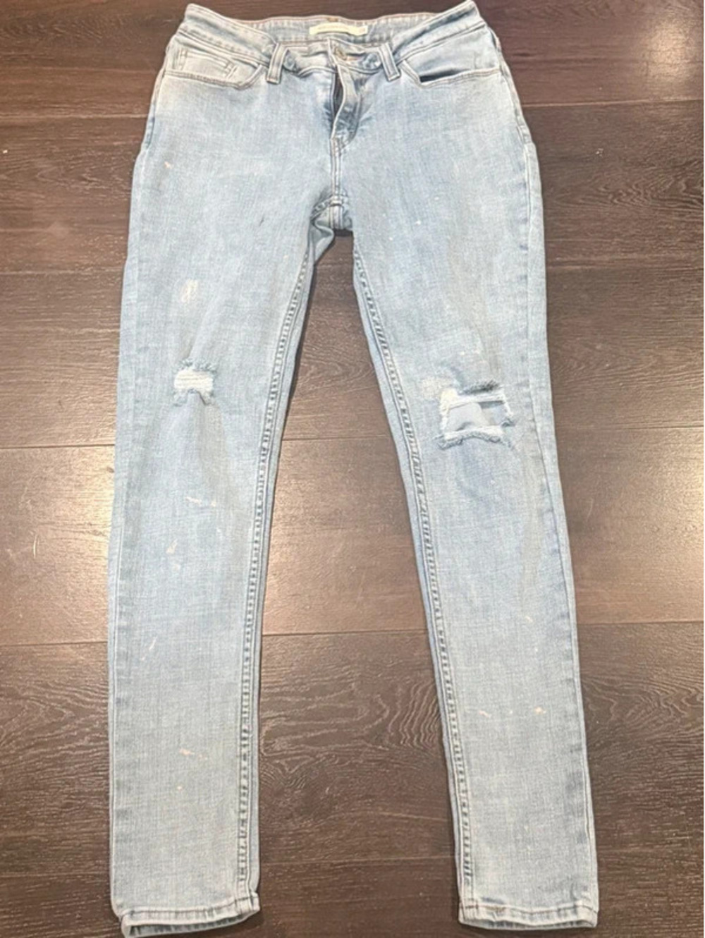 Levi’s 535 Super Skinny Jeans Women’s Size 28 28x30 Distressed 1543